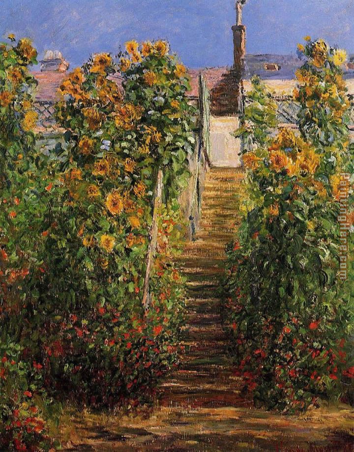 Claude Monet The Steps at Vetheuil